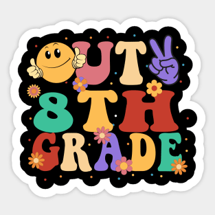 peace out 8th grade last day of school Sticker